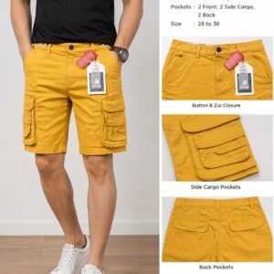 Stylist Twill Cargo Shorts - Mustard Yellow